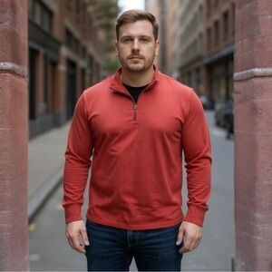 NWT Rust Quarter-Zip Pullover